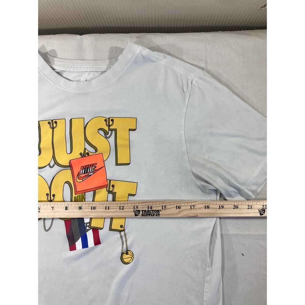 Nike‎ Dri Fit Mens T Shirt Short Sleeve Just Do It Graphic Tee Size M - Picture 3 of 9